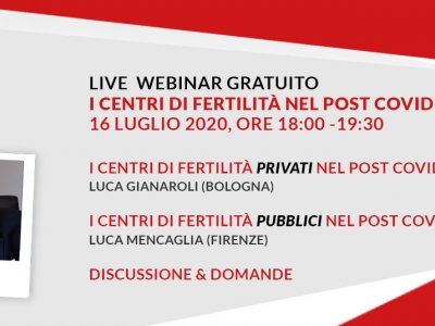 WEBINAR: I CENTRI DI FERTILITA' NEL POST-COVID